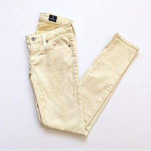 Adriano Goldschmid Yellow Snake print Super Skinny Jeans
